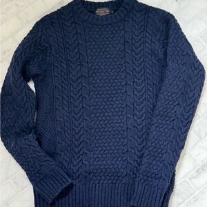 Pendleton Men's Deep Blue Cable Knit Sweater